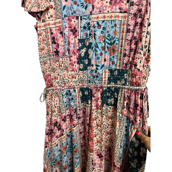 Matilda Jane Maxi Dress The Wildlife Patchwork Boho Cottagecore Long Pink Large - Picture 13 of 16